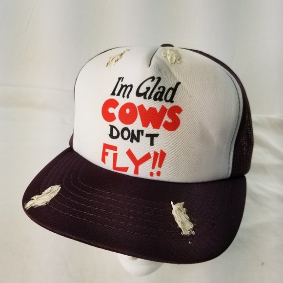 Other - I'M GLAD COWS DON'T FLY Cap Trucker Hat Snapback B